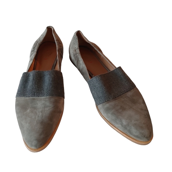 Ellen Degeneres Grey Suede Flats Slip On Shoes - Picture 9 of 9